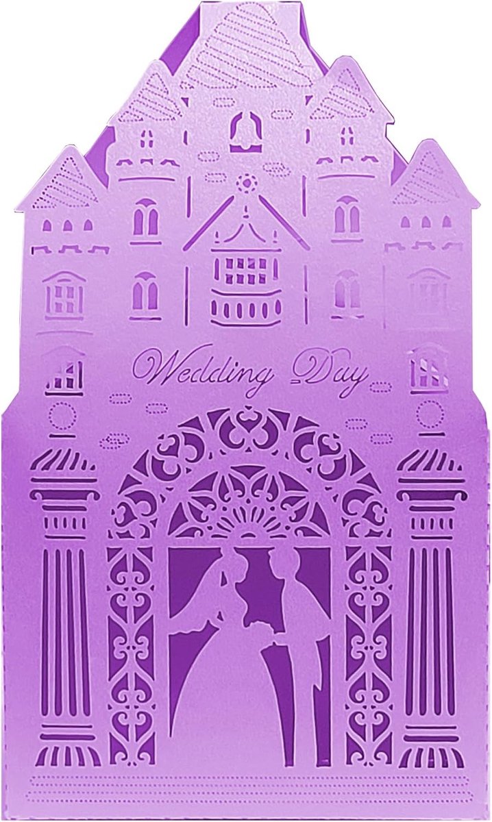 Romantische Kasteel Themed Trouwen Favor Dozen - 50 Stuks Papieren Candy Boxen voor Bruiloftsgeschenken en Feestjes