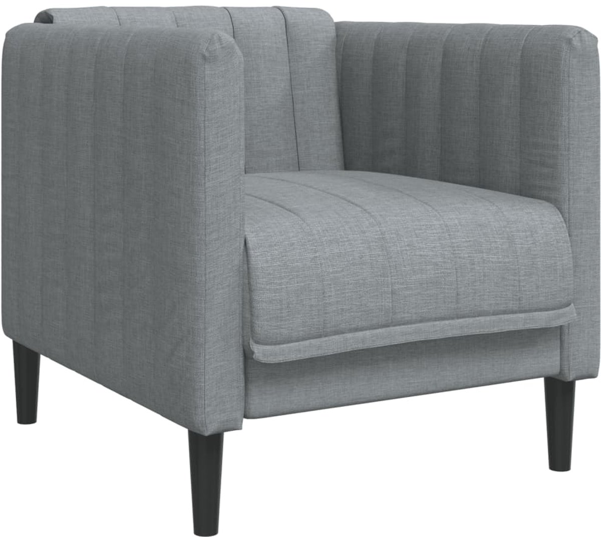 vidaXL Fauteuil - stof - donkergrijs