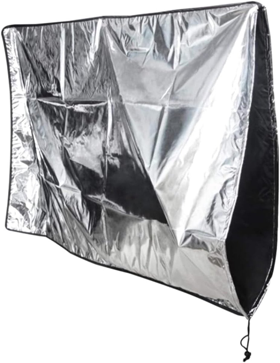Telescopische beschermhoes met bevestigingsband, beschermt je telescoop tegen vocht en vocht, 47 x 63/160 x 120 cm, zilver