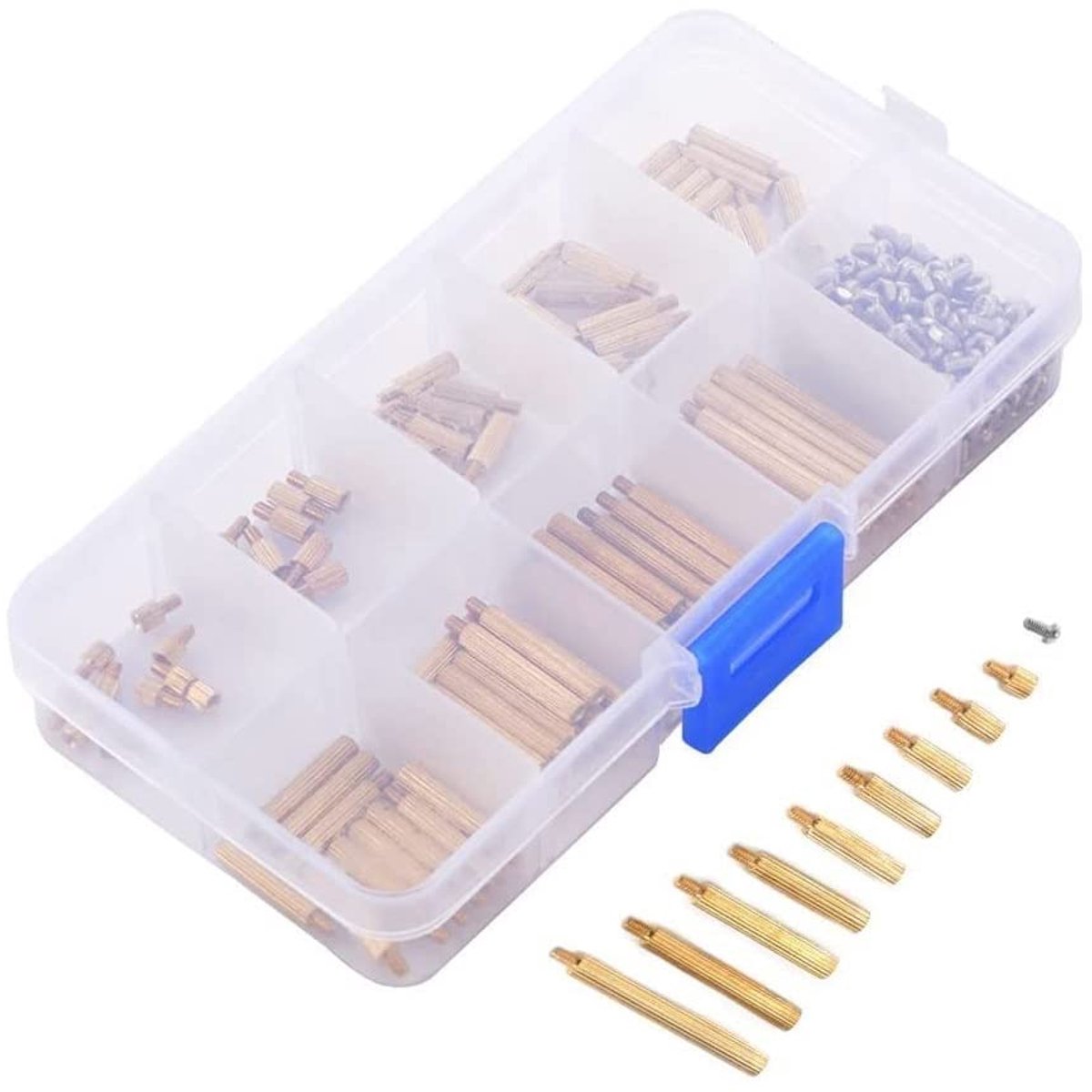 Koper Messing Pijlers Standoff Circuit Spacer PCB Board Moer Schroeven Hex Ronde Enkele Cilinderkop - 120 stks