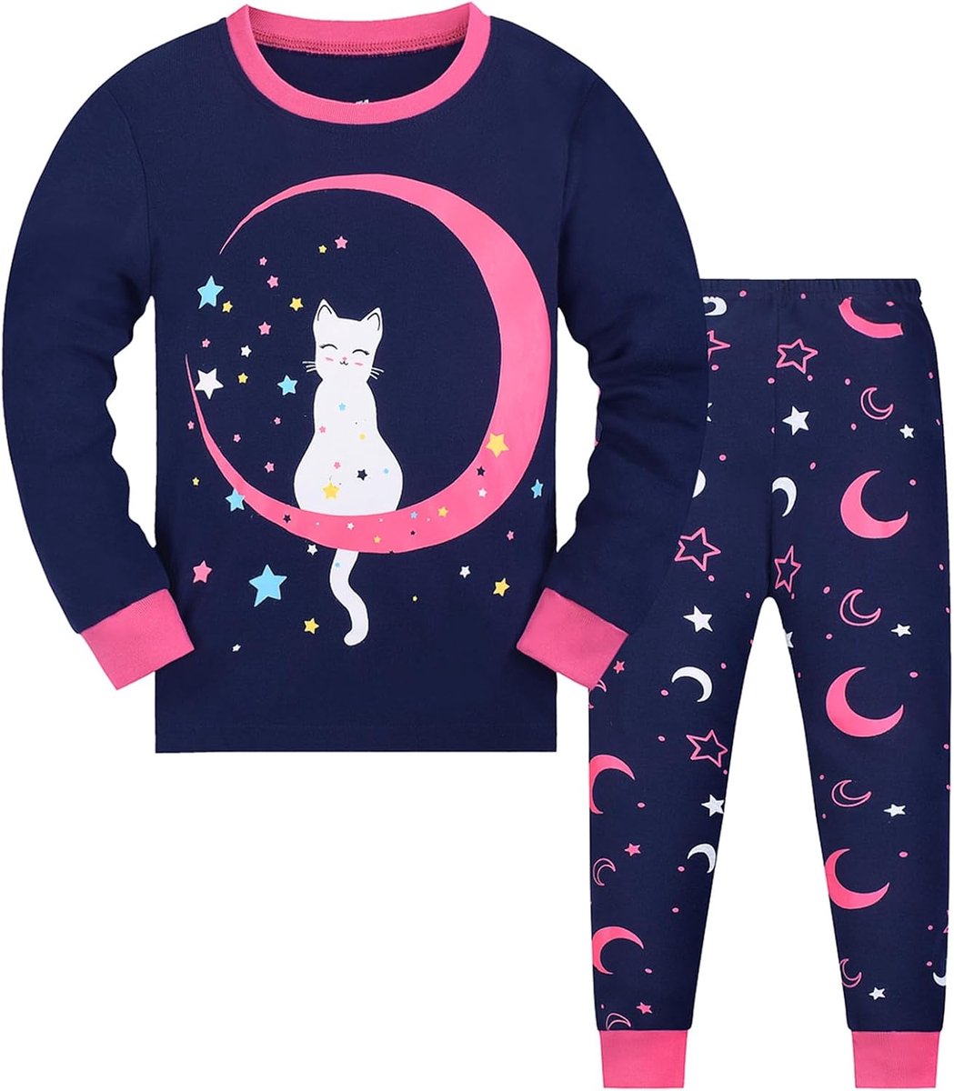 Pyjama Meisjes Eenhoorn Kinderpyjama Katoen Lange Mouw Pyjama Set 3-13 Jaar
