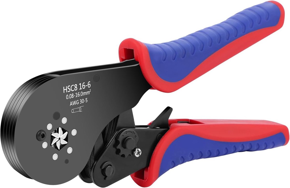 Crimping Tangen voor Elektrische Lugs, 0.08-16 mm², Ratchet Crimping Tangen voor Draadverbindingen, Precisie Gereedschap voor Elektriciens