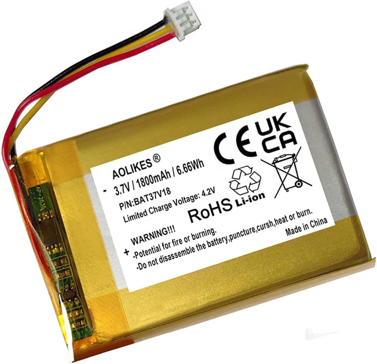 Vervangende 1800mAh Batterij voor ASUS ROG Delta S en Audeze Maxwell/Penrose Gaming Headsets - Lange Levensduur, Hoge Kwaliteit, Betrouwbare Prestaties