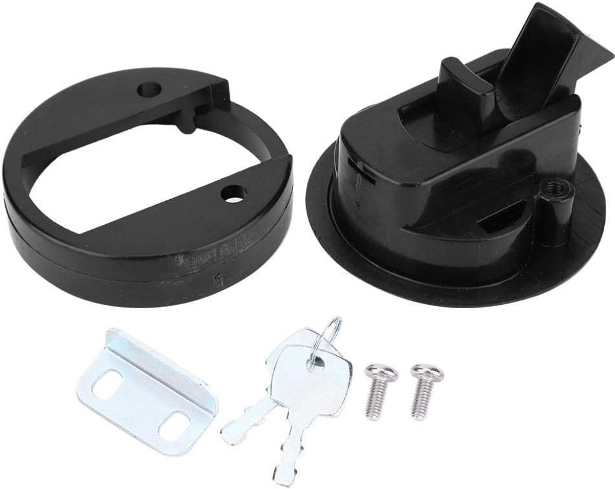 Pull klink, 2 inch kunststof nylon ronde paneel dek luik slot met sleutel boot dek luik klink Flush pull klink slot voor mariene vissersboot