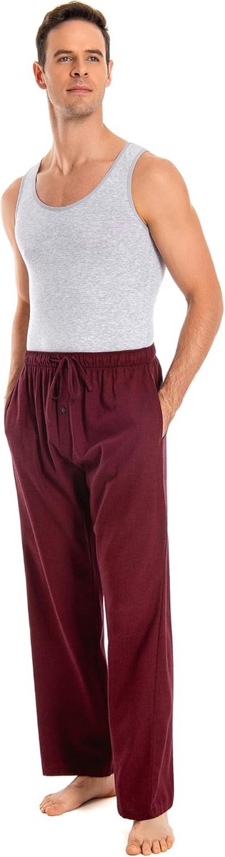 100% Katoen Flanel Comfortabele Pyjama/Lounge Bottoms Met Zakken