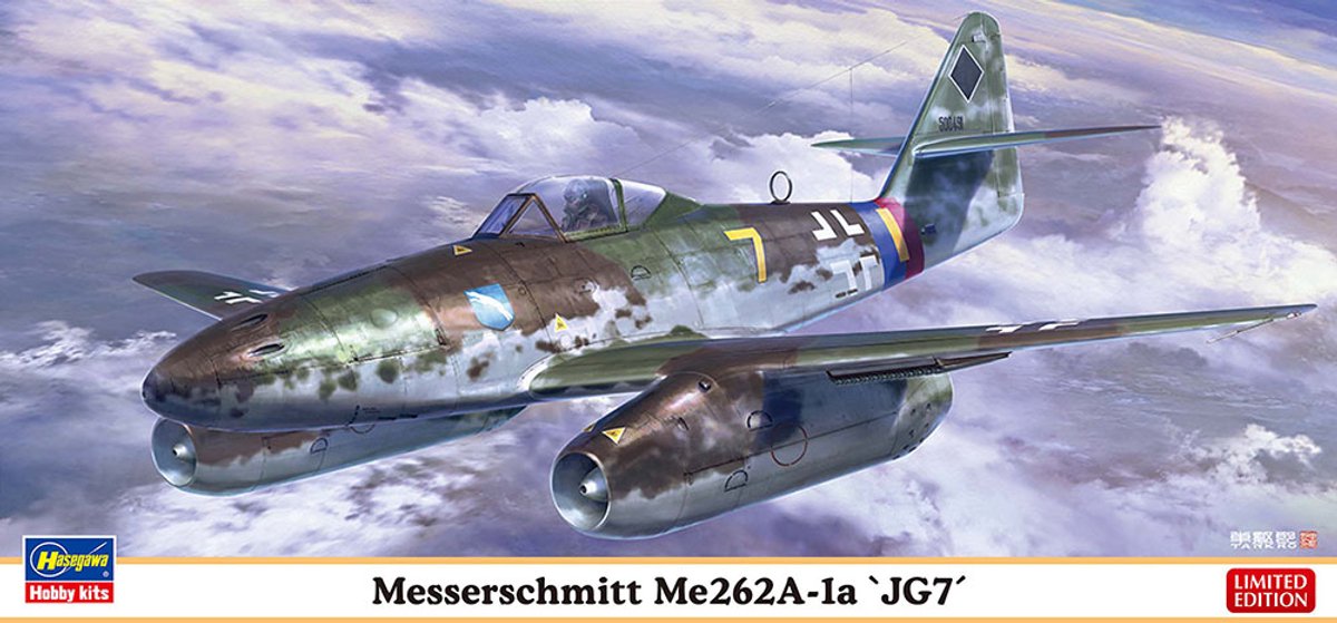 Modelbouwpakket Vliegtuigen - 02532 Messerschmitt Me 262A-1a JG7 WWII - Duits Jachtvliegtuig Plastic - 1:72 - Modelbouw