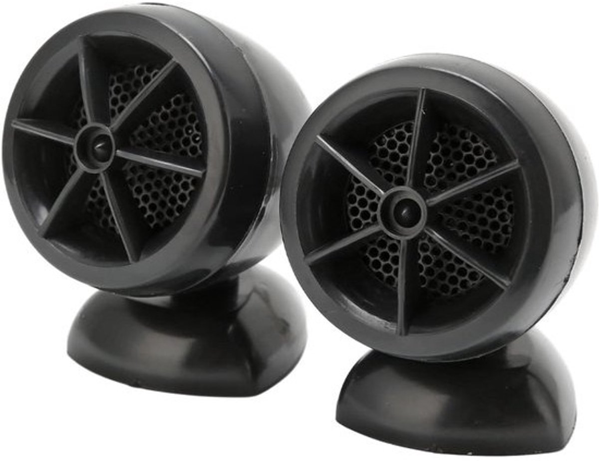 Tweeters voor auto - Luidsprekerset - Voor muziek luisteren - Hoge gevoeligheid - 1200W vermogen - Zwart