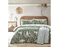 Furn. Duindoorn King Size Dekbedovertrek Evergreen, Groen