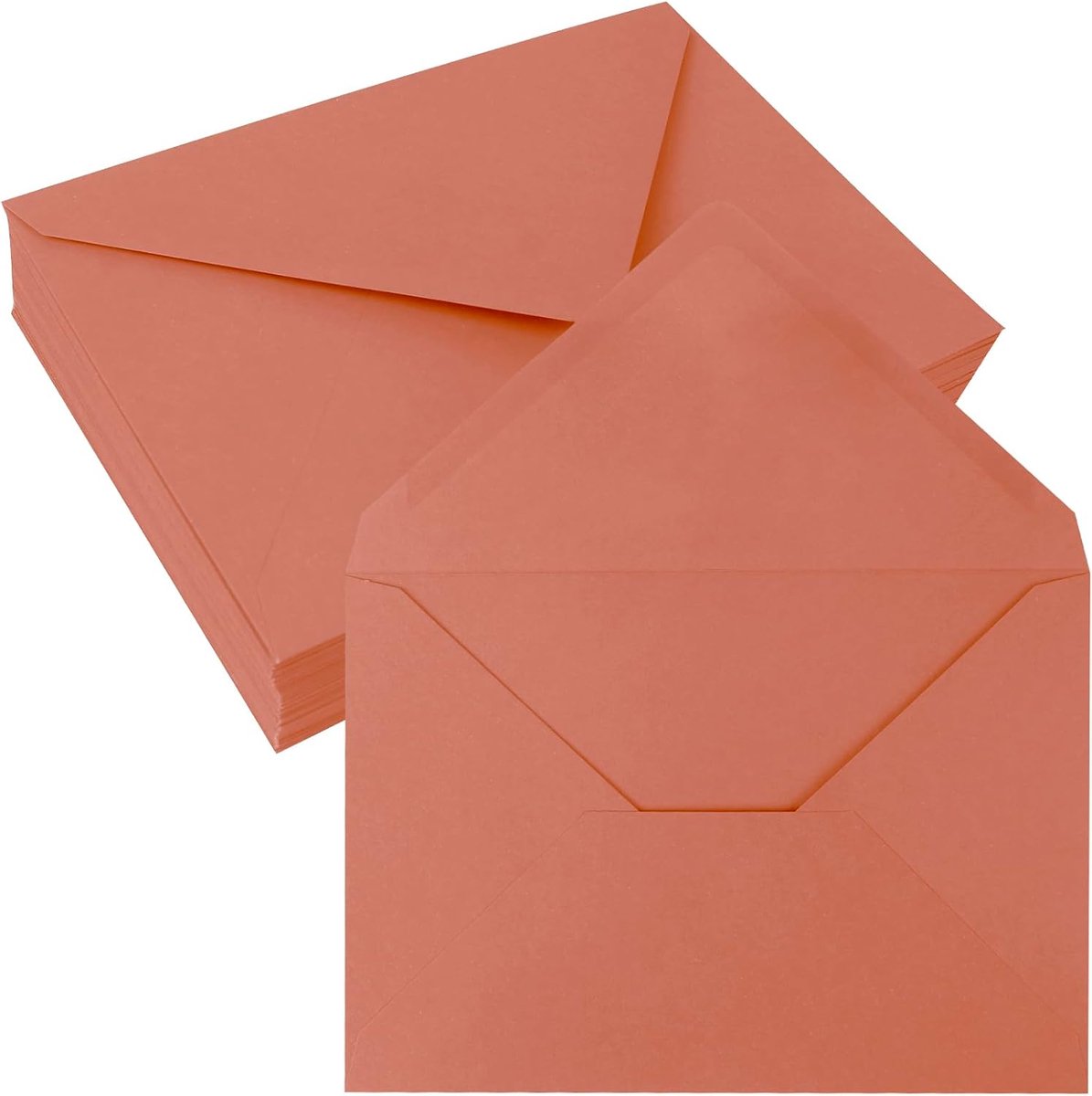 50 C6 Enveloppen Oranje, 108x159 mm, 150 g/m² | Kleurrijke enveloppen voor kaarten, uitnodigingen, feestdecoratie en DIY-creaties.