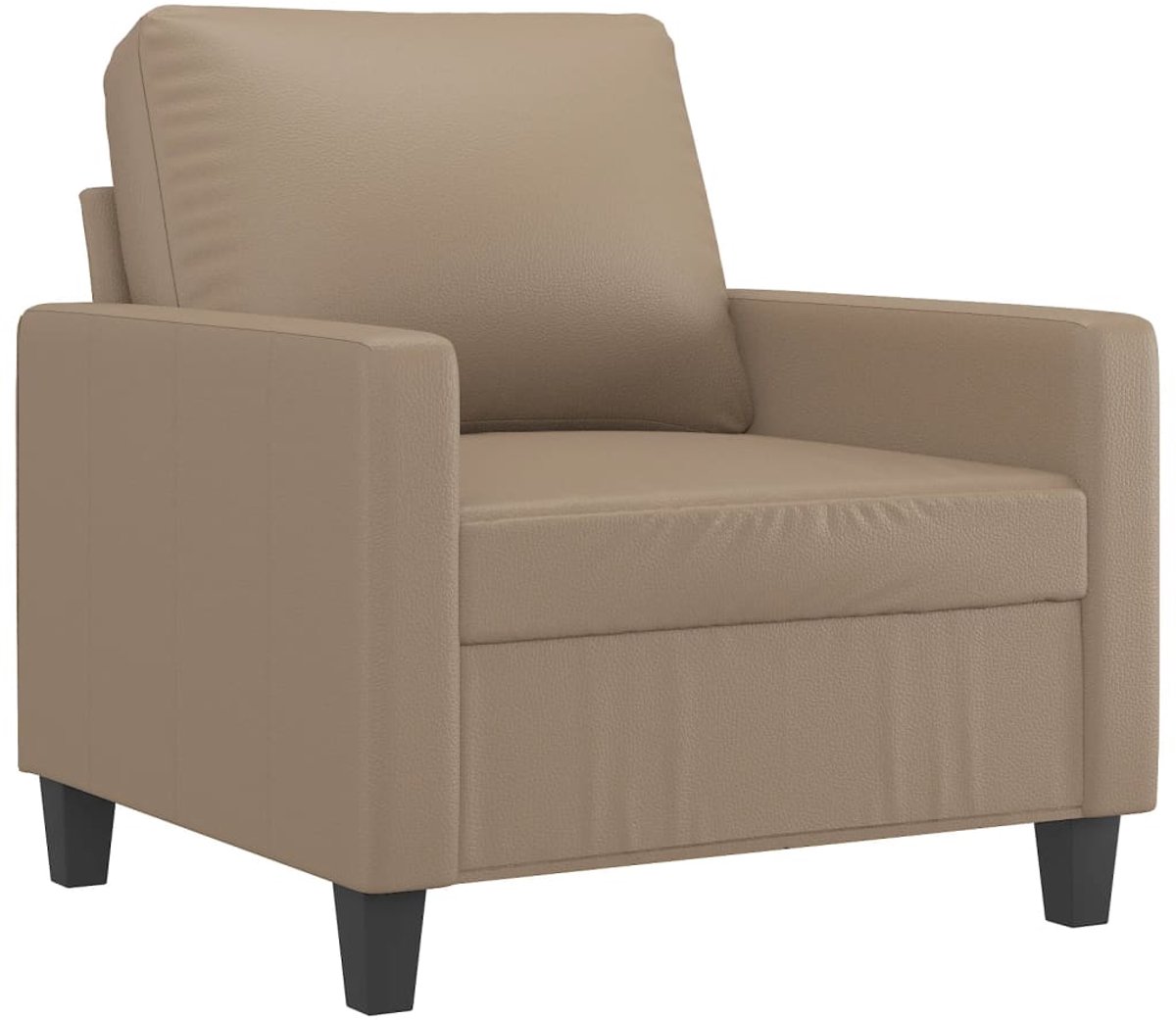vidaXL Fauteuil - 60 - cm - kunstleer - cappuccinokleurig