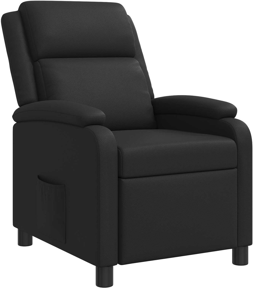 vidaXL Recliner - Zwart - Kunstleer