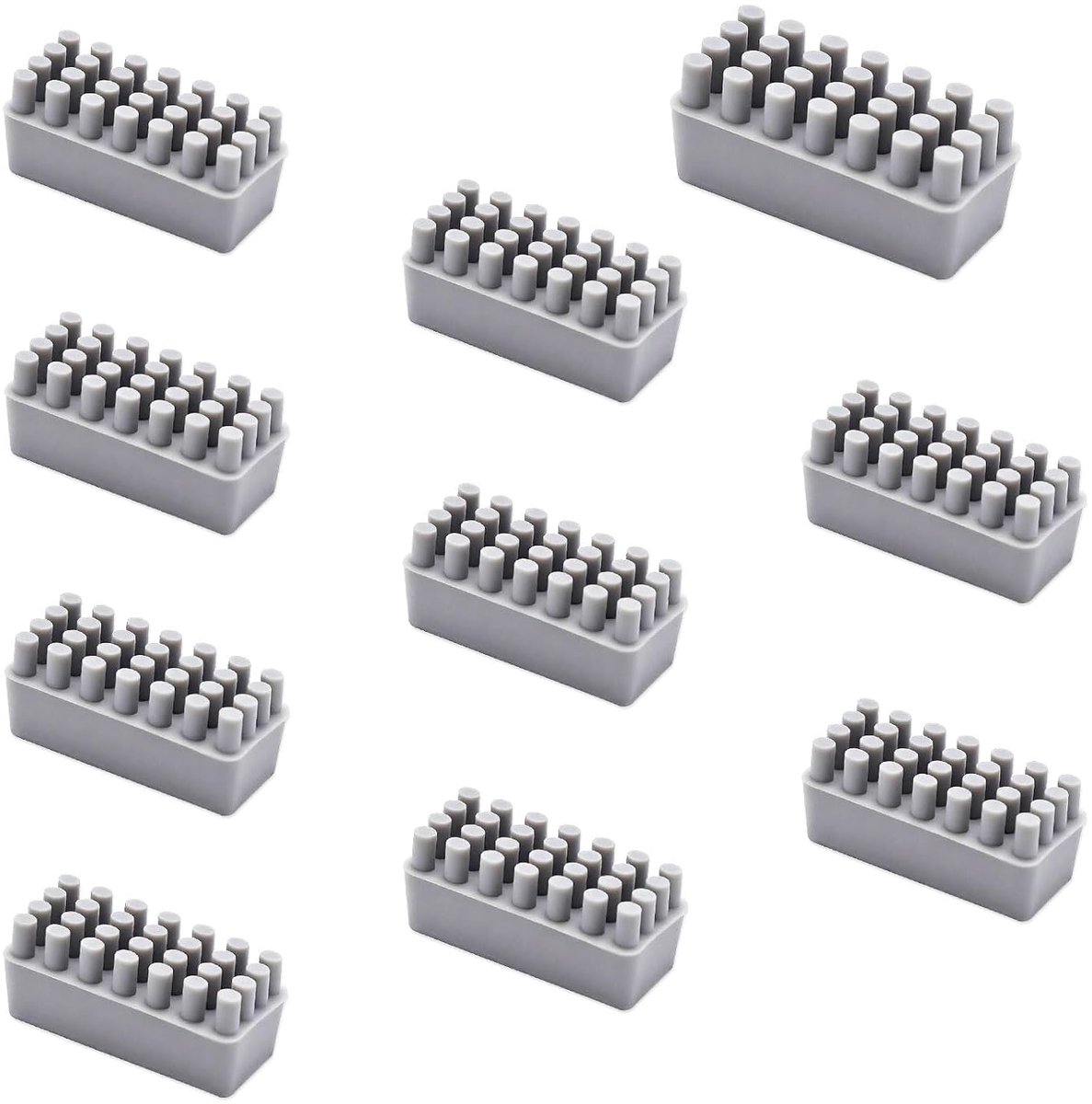 10 stuks Panda siliconen spuitmonden reinigingsgereedschapsset voor Bambu Lab P1P/P1S/X1/X1C/X1E 3D-printers, dubbele borstelkoppen vervangende siliconen spuitmondenwissers, op het verwarmingsbed
