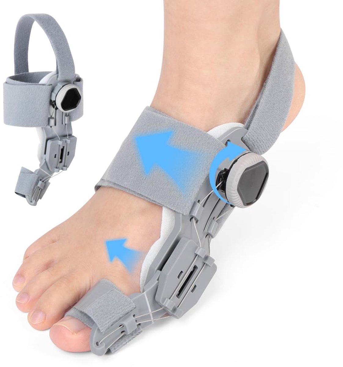 Corrector grote teen stijltang voor dames en heren, verstelbare bunion spalk met hielriem, teenscheider voor Hallux Valgus, Bunion Relief, Voeten Dag Nacht Ondersteuning, Links en Rechts