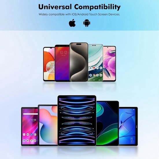 Actieve universele styluspen voor touchscreen, blauw met powerdisplay - compatibel met iPad, iPhone, Samsung, tablet en meer — afbeelding 3