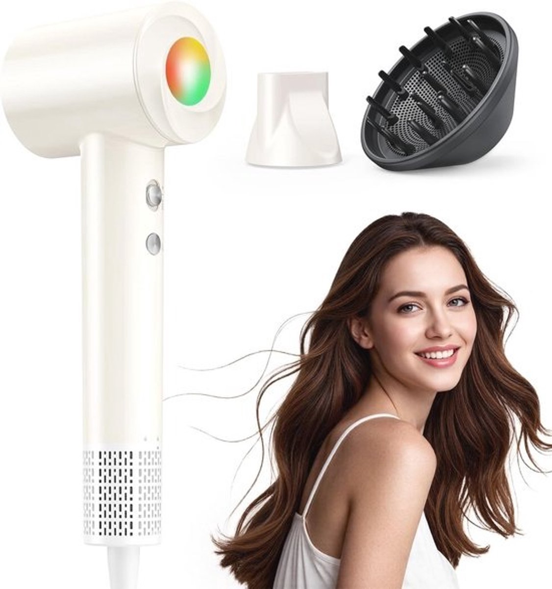 Professionele ionische haardroger - diffuser en anti-frizztechnologie