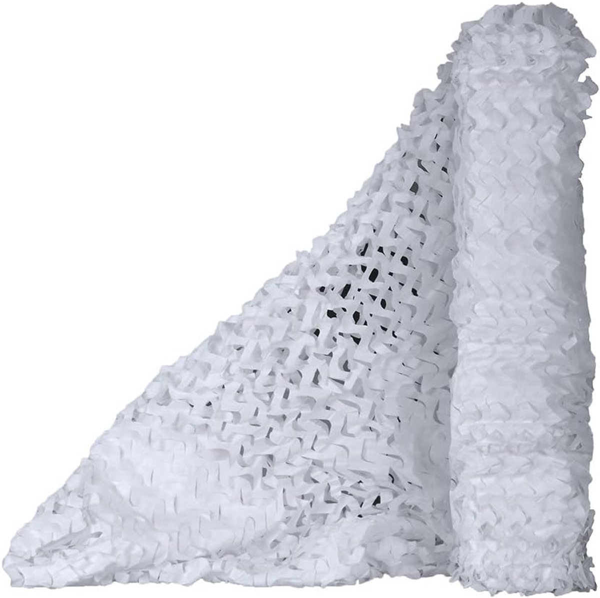 Camouflagenet, voor de jacht, rol, bulk, militair, decoratie, zonwering, sneeuwwit, 1,5 m x 20 m