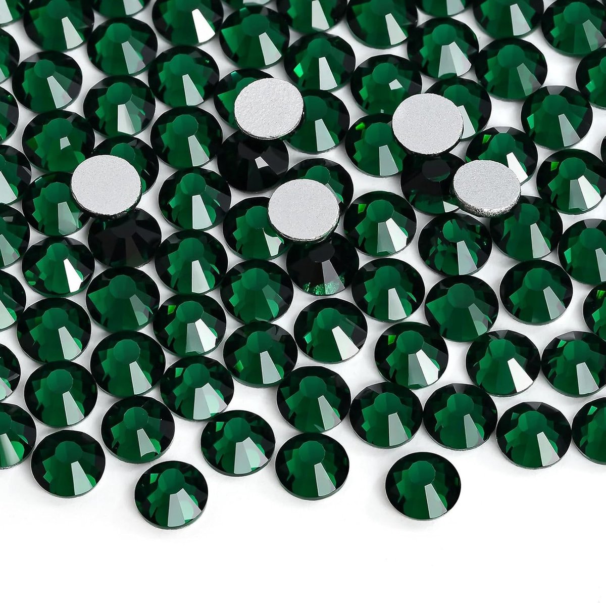 Steentjes platte achterkant strass niet-hotfix glazen edelstenen voor nail art, kleding, telefoonhoesjes, schoenen en doe-het-zelf ambachten 4,8 mm, SS20/1440 stuks, Dark