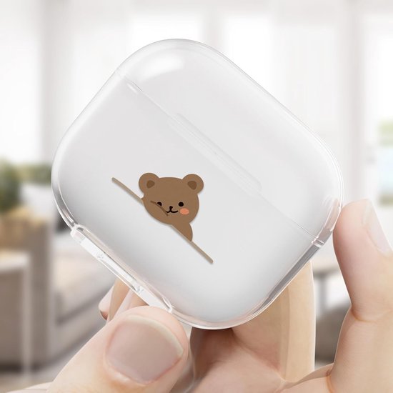 Hoofdtelefoonhoes voor AirPods 3 hoesje, transparant TPU-hoesje met schattig patroon Apple AirPods (3e generatie) oplaadcase case — afbeelding 5