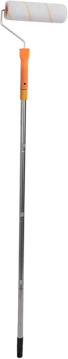 Verfroller Verlengpaalset, Roestvrijstalen Telescopische Paal met 9 Inch Rolborstel, Verstelbare 6FT Lange Steel voor Muren Plafonds Thuis Schilderen Doe-het-zelf Professioneel