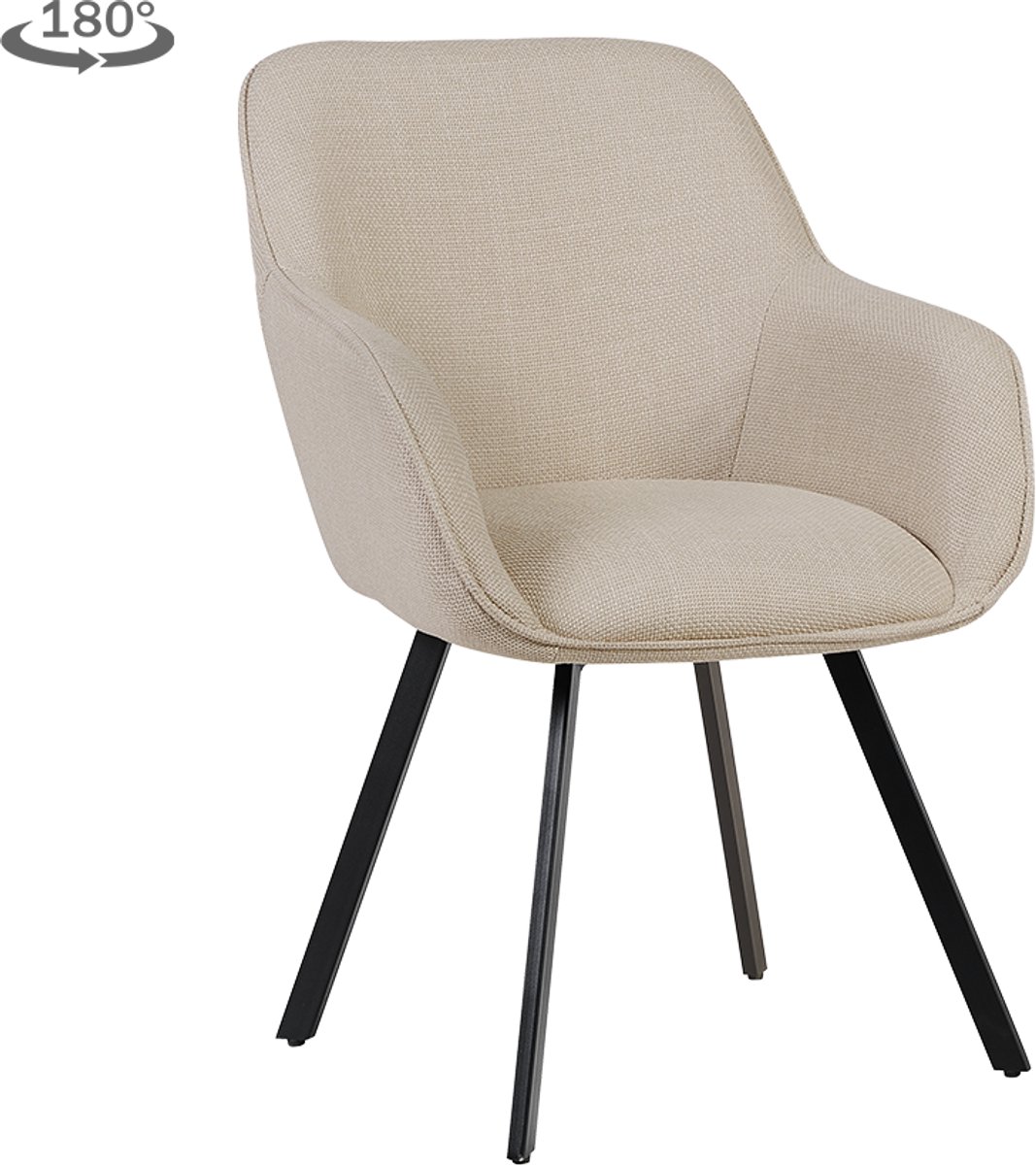 Tower Living Borgo armchair swivel 180? - Bjorn 24 beige