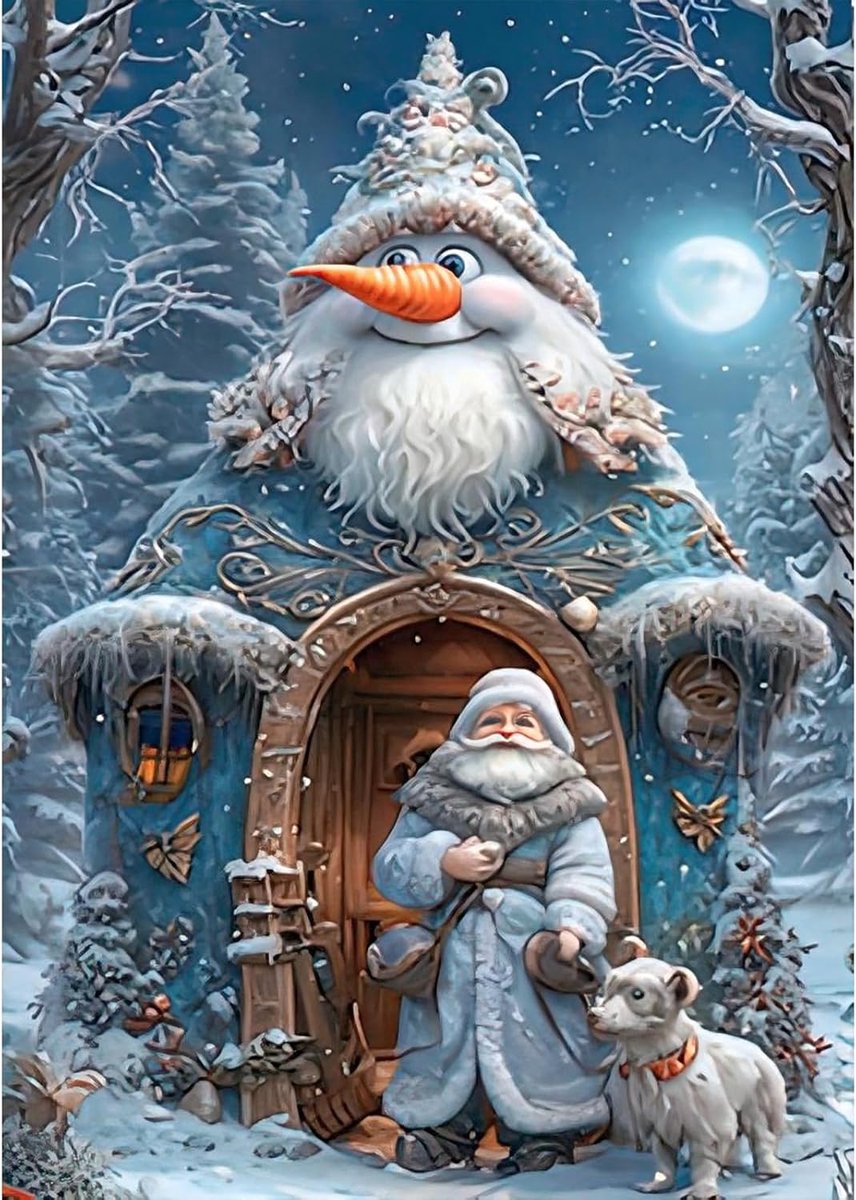 5D Kerstman Diamond Painting voor volwassenen, doe-het-zelf winter diamond painting foto's, mozaïek maken, diamant schilderij, volledige boor, kruisborduurwerk, schilderset voor thuis