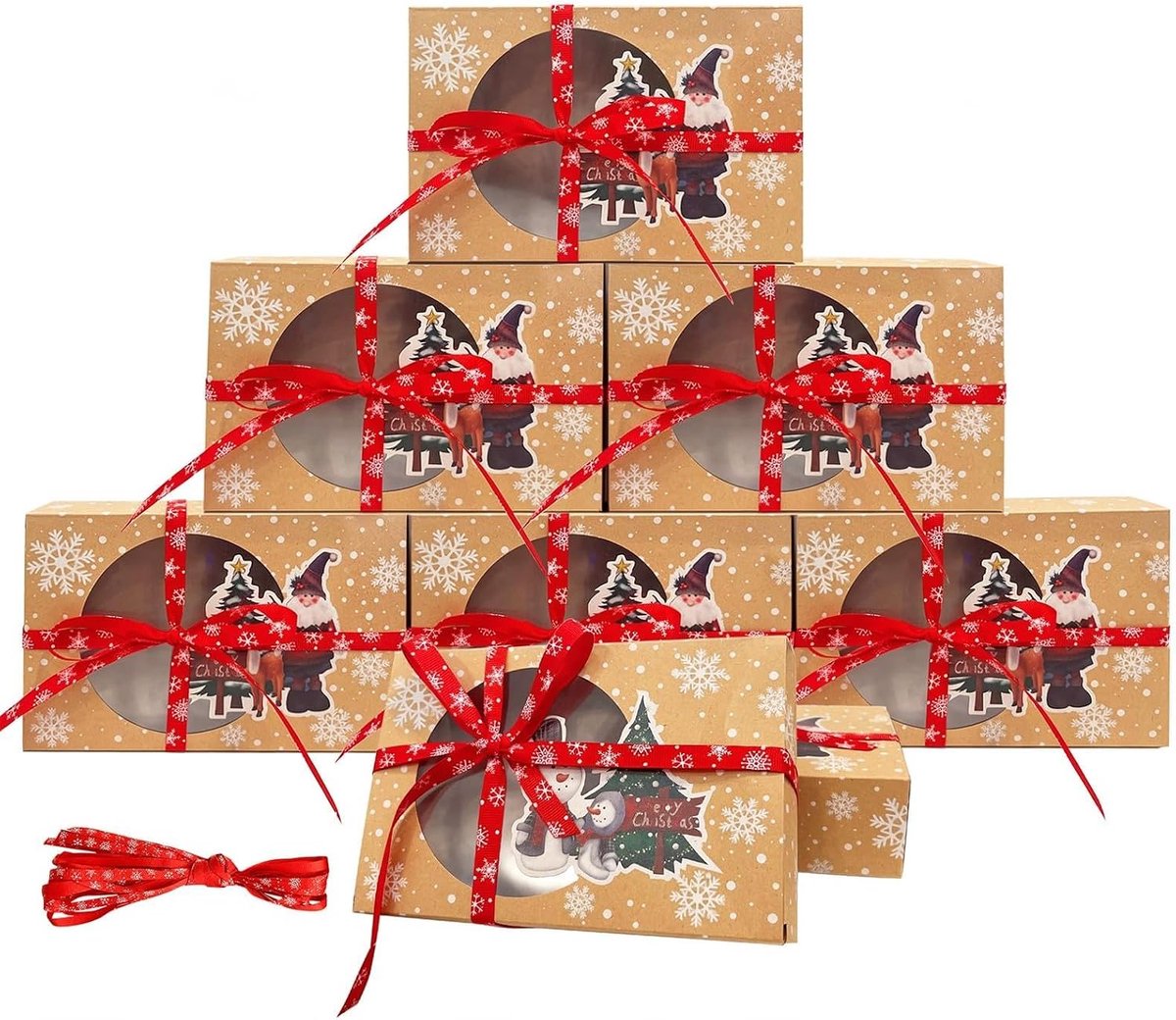 12 stuks kerstkoekjesdozen met kijkvenster