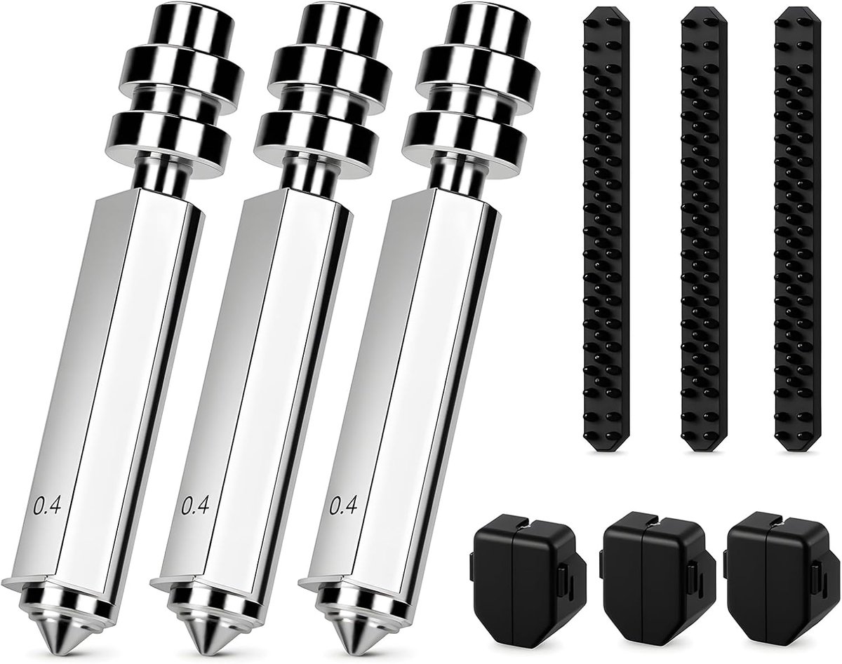 3 stuks geïntegreerde sproeiers voor Anycubic Kobra X/Kobra 4, 0,4