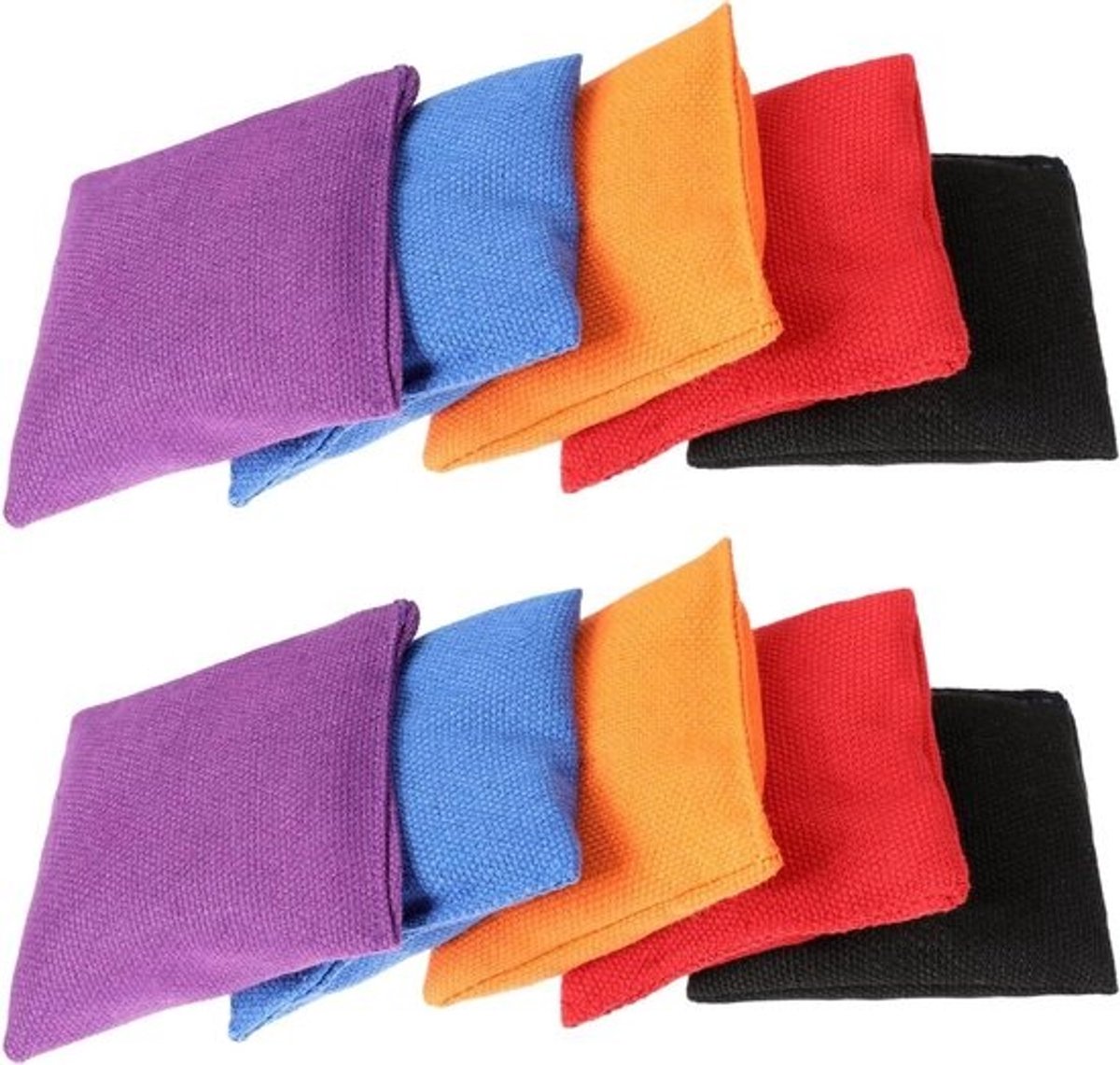 Set van 10 beanbags - Voor beanbaggooien - Kleurrijke zakken voor mini-Cornhole - Ideaal voor binnen en buiten - Voor spelplezier