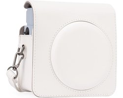 Compatibel met Fujifilm Instax Square SQ1 Instant Film Camera, PU Lederen Compact Case Tas met Verstelbare Schouderriem (wit)