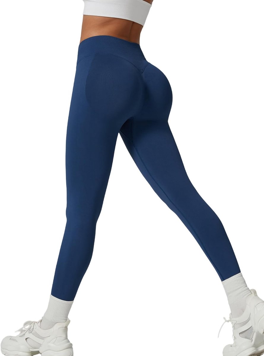 Sportlegging voor dames, hoge taille, buikcontrole, ondoorzichtig, elastisch, zacht, naadloos, anti-cellulitis, push-up, booty leggings, yoga, pilates, fitness, joggen, vrije tijd