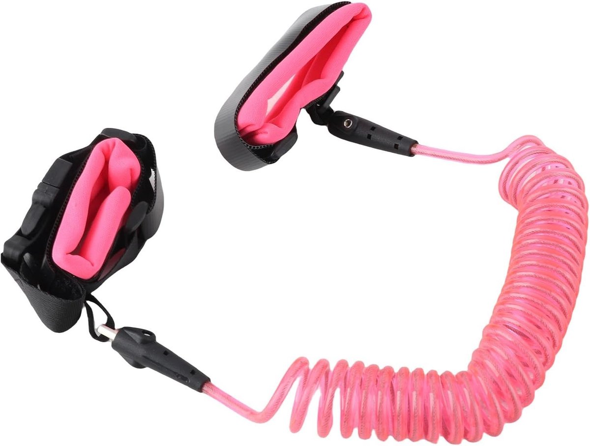 Veilige Anti-Verlies Polsband voor Kinderen met 2.5m Lock Harness - Perfect voor Wandelen en Buitenspelen (Roze)