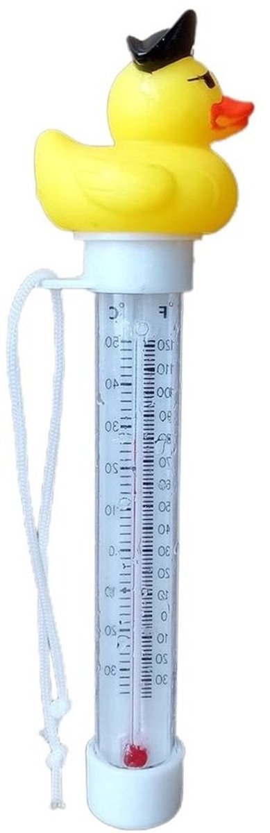 Drijvende thermometer - Watermeter voor zwembad - Watertemperatuur meten - Onbreekbaar ontwerp - 20 centimeter - Eendvorm