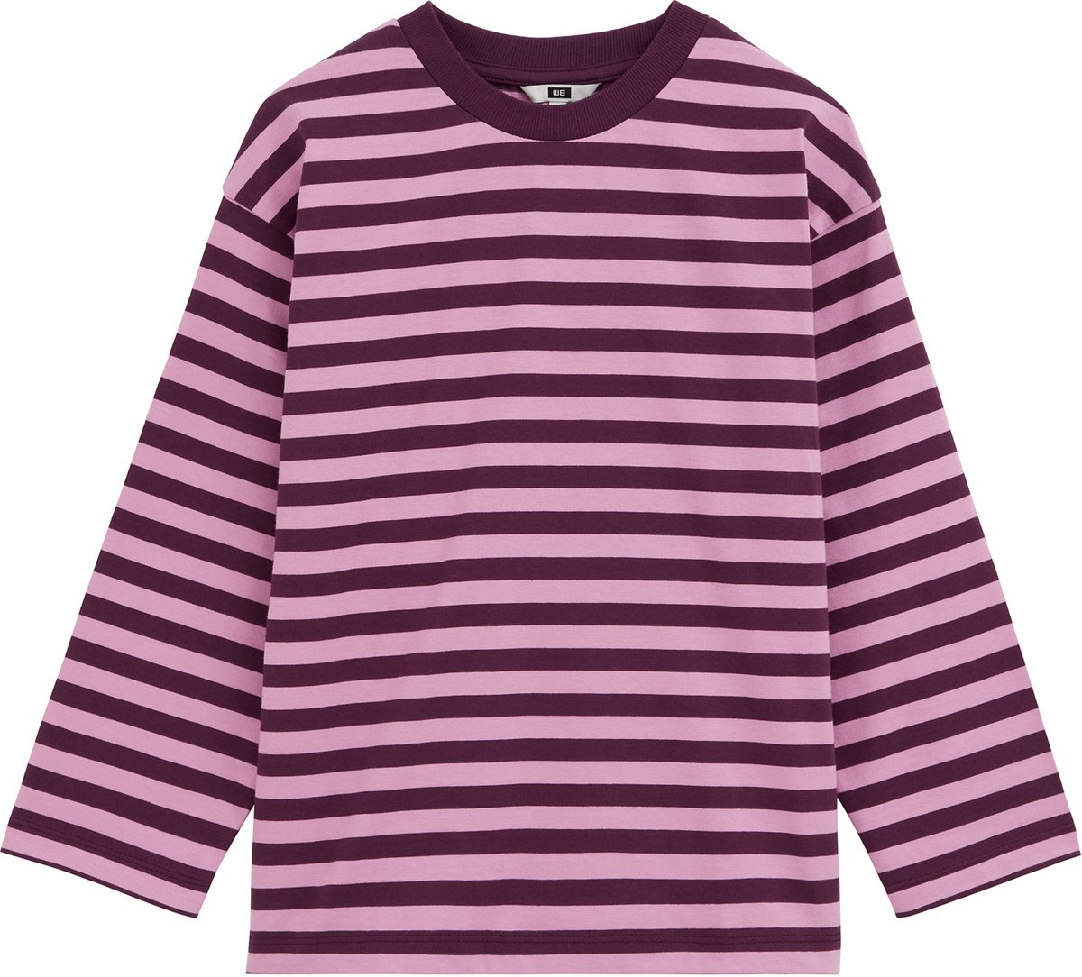 WE Fashion Meisjes oversized gestreept T-shirt
