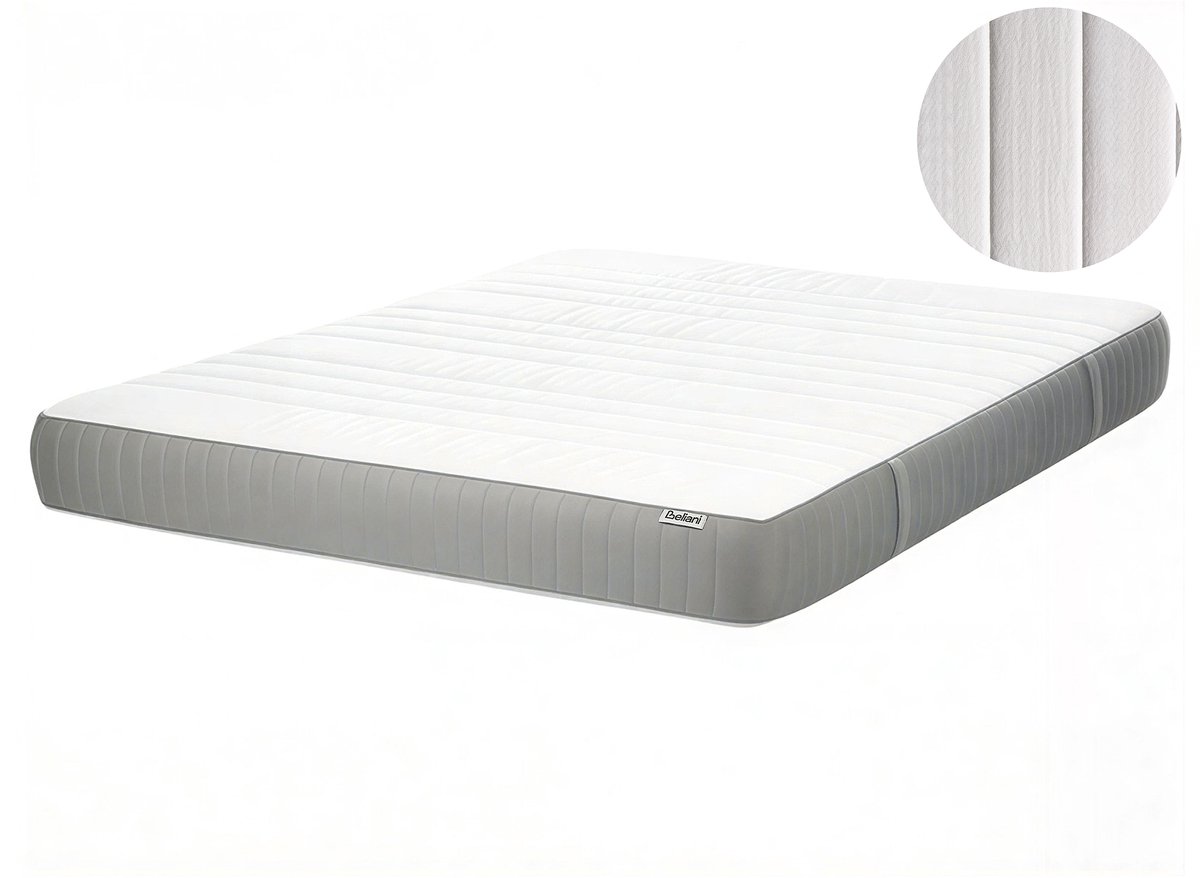 Beliani HAPPINESS - Gelschuimmatras medium - Wit - 160 x 200 cm - Polyester