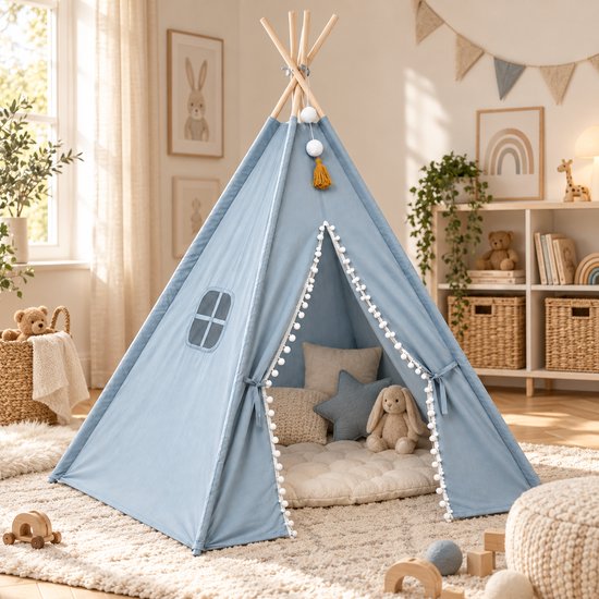 MISOU Tipi Tent Blauw