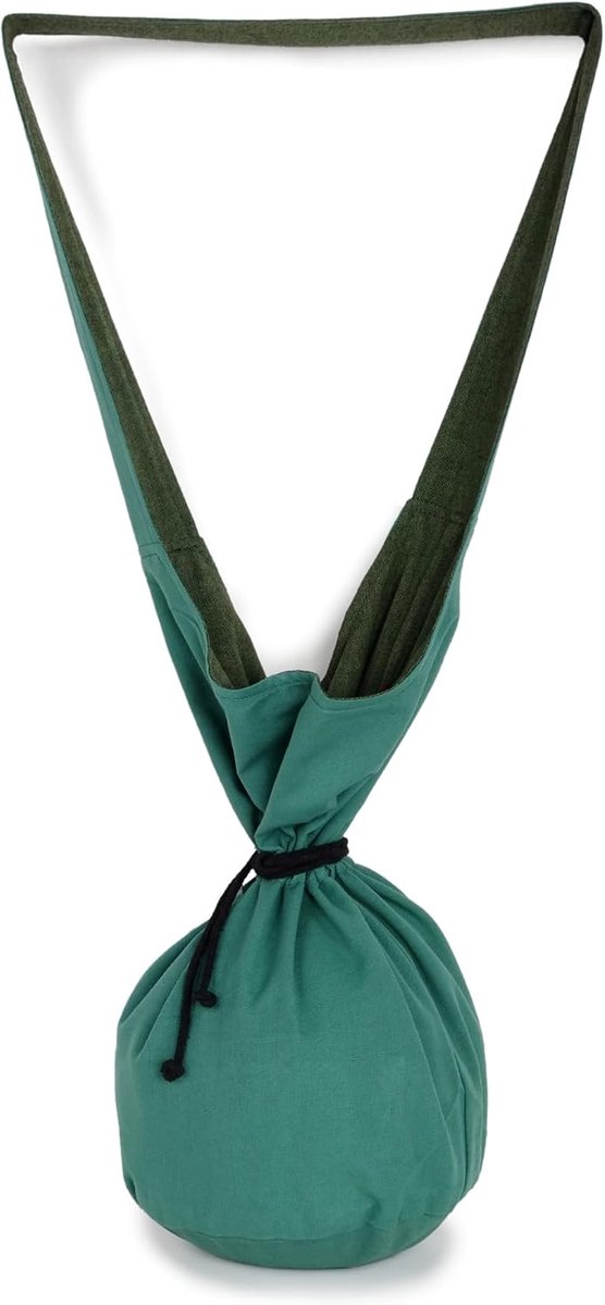 Medieval shoulder bag - brown, black, red, green, blue, beige - cotton - L Green, Black, L - ShopVlot