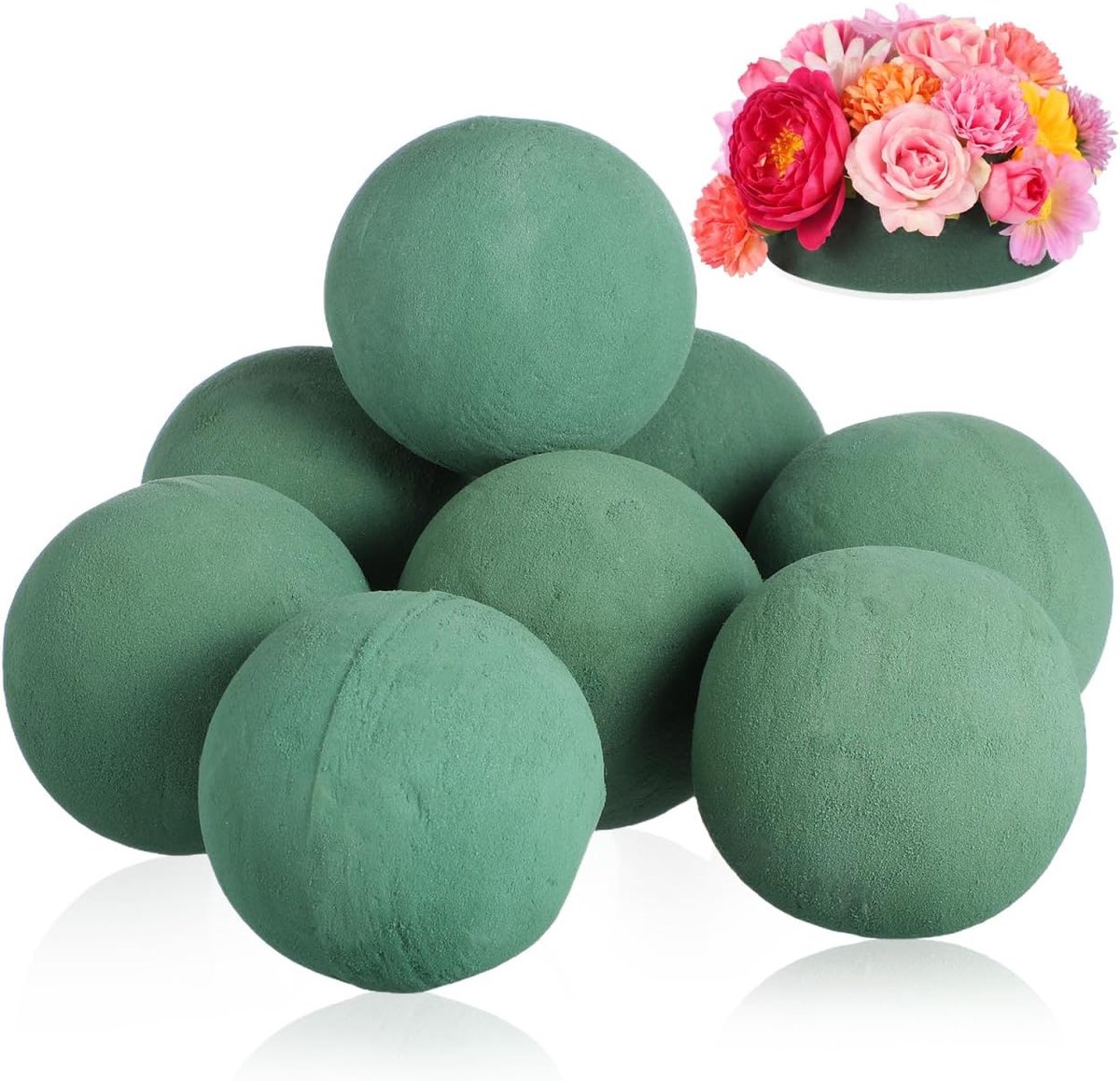 iplusmile 8 stuks bloemenschuimballen nat en droog voor bloemstukken bruiloft bloemist party decoratie DIY 8 cm - ShopVlot