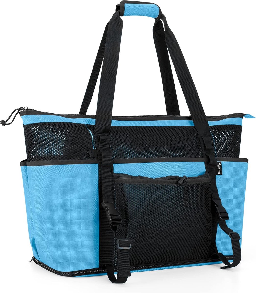Strandtas Extra Groot - Mesh - Met Onderste Rits - Ruime Opbergruimte - ShopVlot