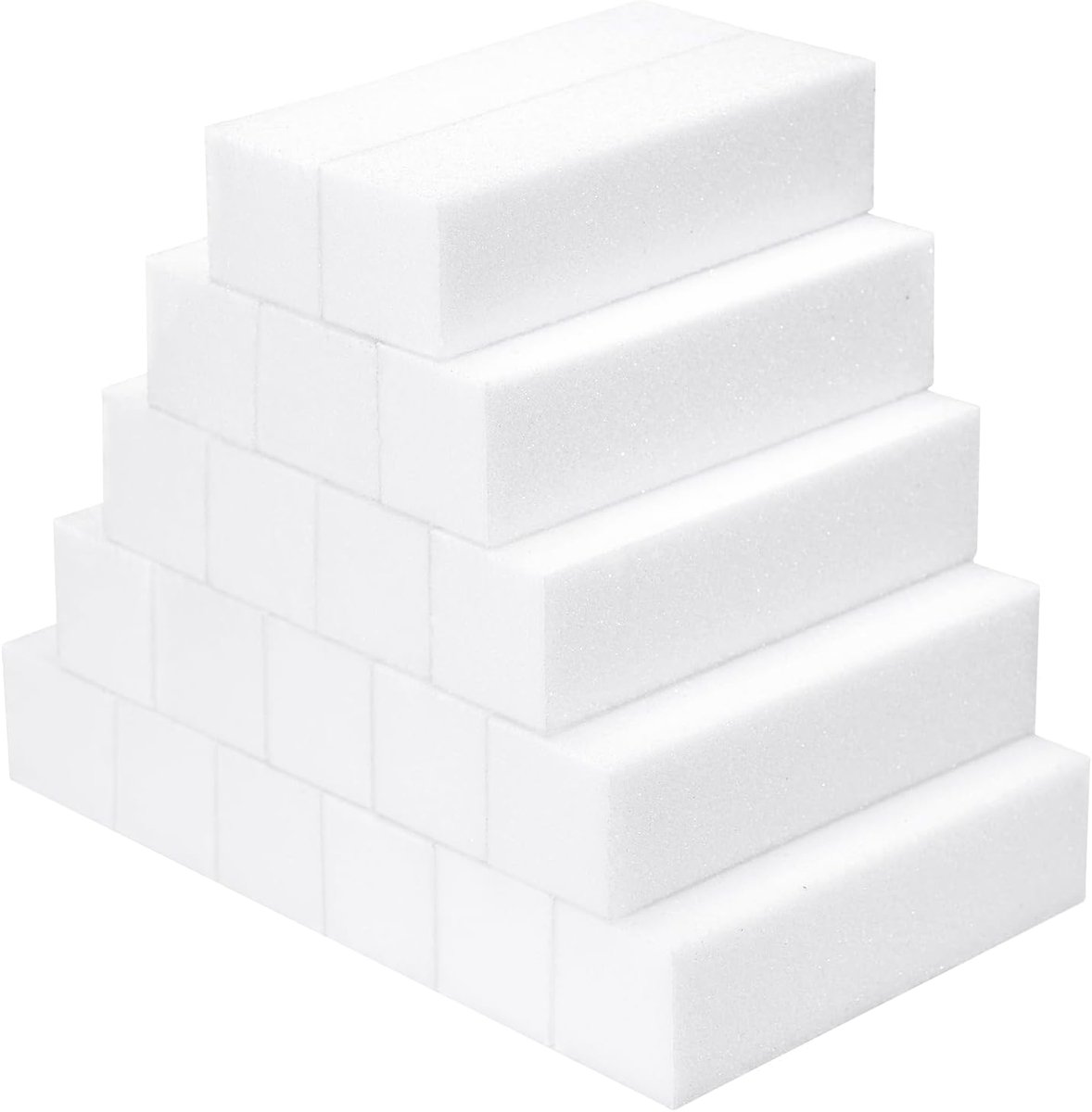 SnelShoppen - Nail Polishing Block 20 Stuks Buffer Nagels Vierkante Spons Nagelvijl voor Nagelsalons DIY Nagelkunst Thuis, Herbruikbaar en Waterbesten