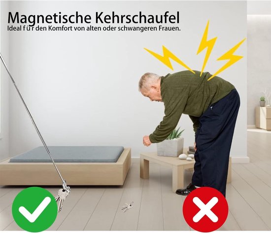 Telescopische Magnetische Verzameltool met Uittrekbare Stang van 64 cm en 1,5 lb Hechttool voor Schroeven en Moeren, Ideaal voor Klussen en Reparaties — afbeelding 4