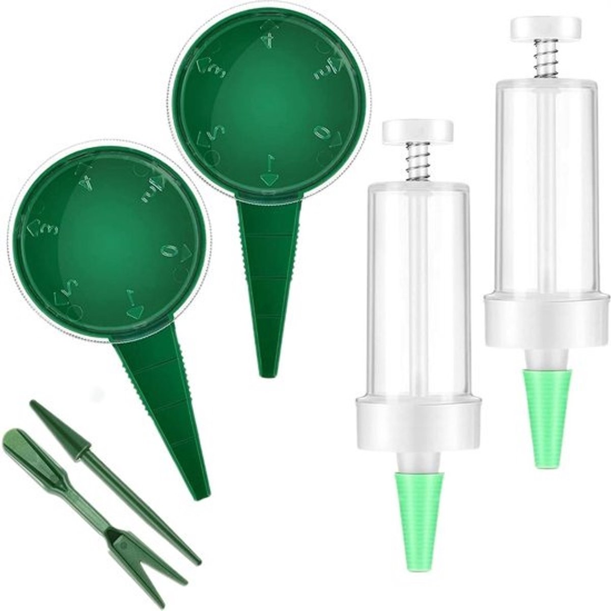 Zaaddispenser - voor de tuin - Hulp bij zaaien - Precisie zaaien - Ergonomisch ontwerp - 16 cm - Groen