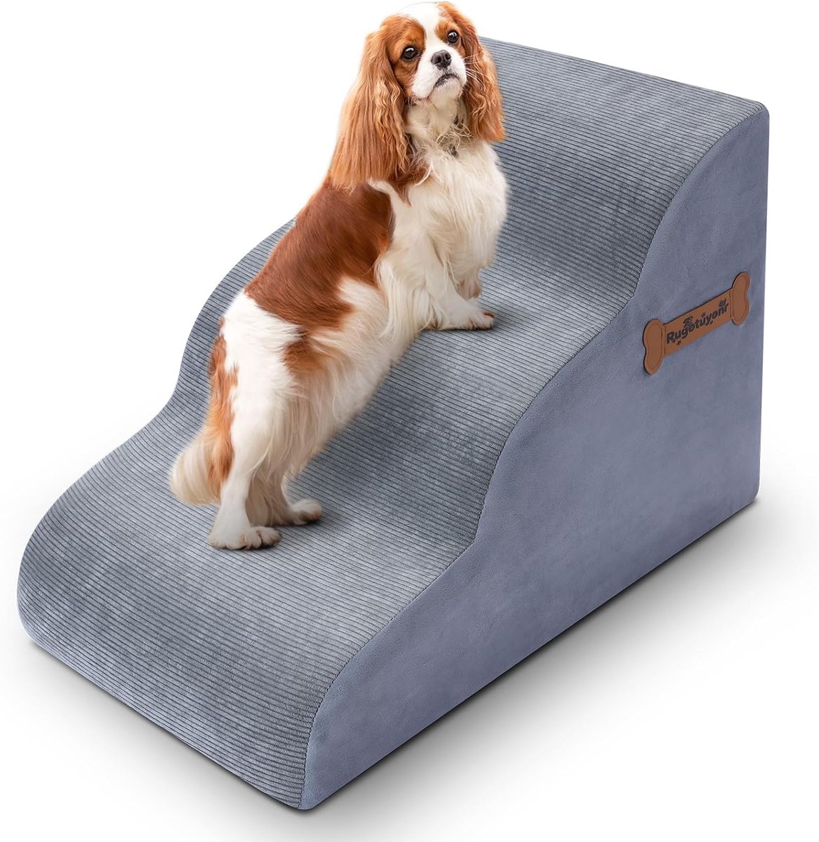 SnelShoppen - Dog Steps, 3-Traps Honden Trap voor Kleine Honden, 32 x 60 x 30 cm, Ideaal voor Sofa en Hoge Bedden, Antislip Huisdier Trap voor Oudere