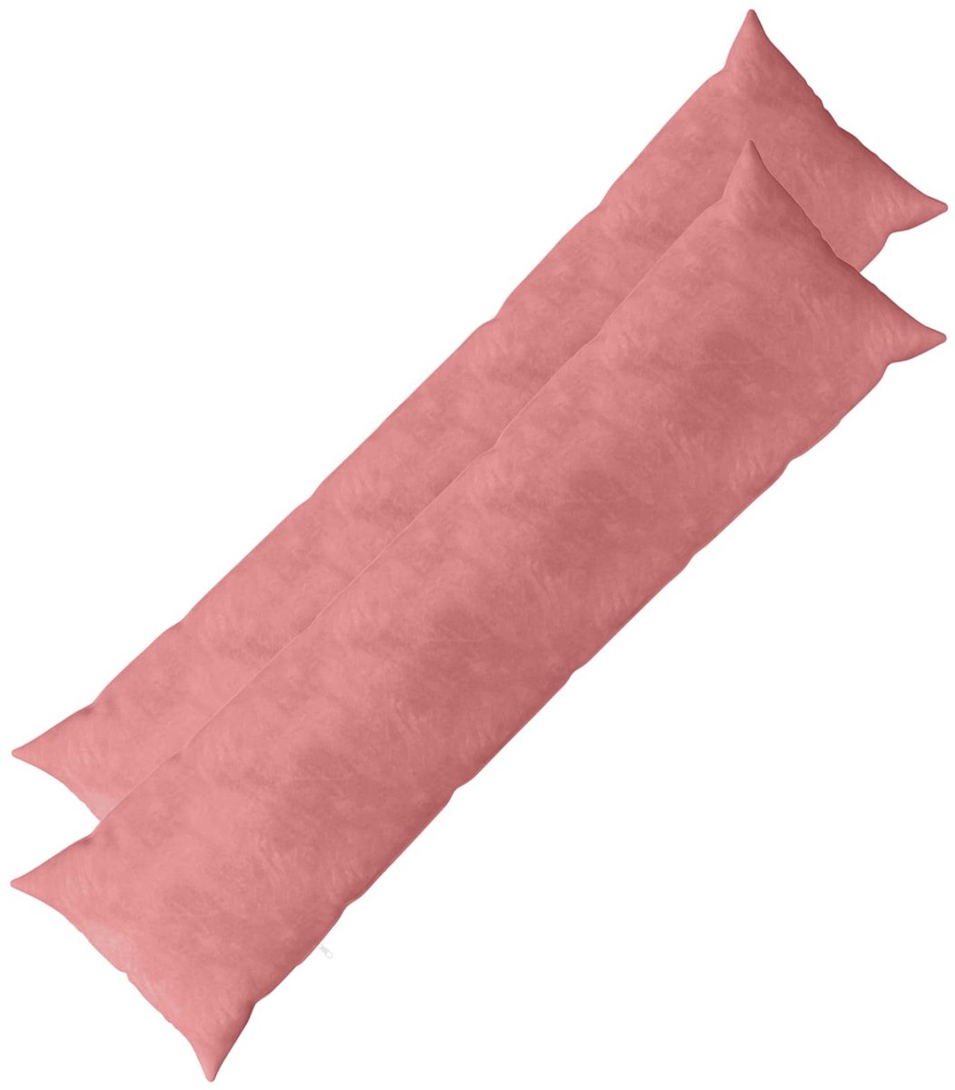 vidaXL Kussen - 2 - st - HEERLEN - Roze - 40 - x - 145 - cm - fluweel 40 x 145 cm