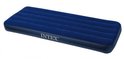 Blauw Intex luchtbed met 'INTEX' logo en horizontale ribbels.