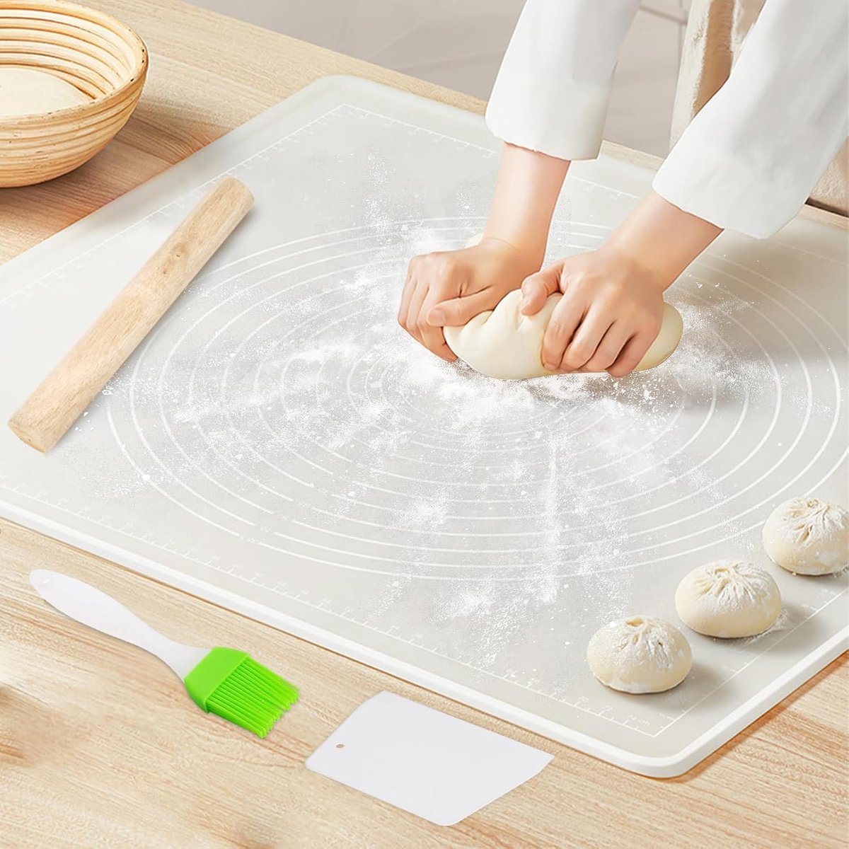 Silicone Bakmat 70×50cm - Herbruikbaar - Antislip - Ideaal voor deeg en gebak - ShopVlot