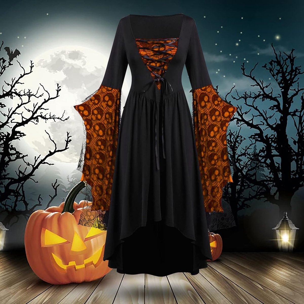 Halloween kostuum barok rococo middeleeuws gothic dames heren volwassenen korset graaf A157