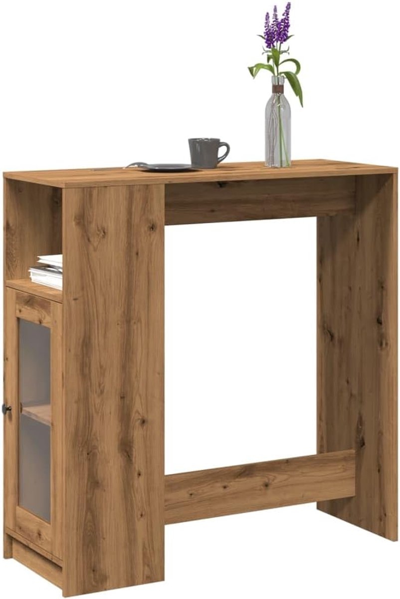 Hout met opbergvakken barkast artisanaal eikenkleurig