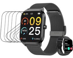 6Piece Smart Watch Hydrogel Film for KALINCO ‎P125 1.85" Soft Clear TPU Hydraulic Screen Protector Touch Sensitive - ShopVlot