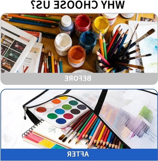 4 stuks kunstmapportfolio-opbergzak met rits en handvat voor posters, scrapbooks en herinneringen — afbeelding 2