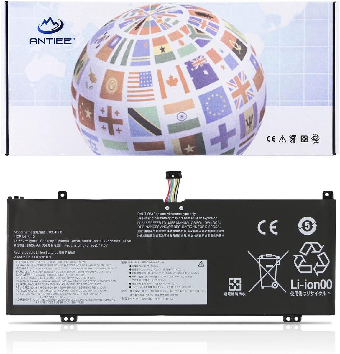 ANTIEE New L18C4PF0 L18M4PF0 Laptop Batería Compatible with Lenovo ThinkBook 13S-IML 14S-IWL 14S-IWL 20RR 20RS 20R9 - ShopVlot